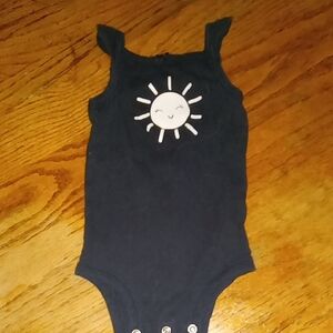 Black Sun Print Kids One Piece